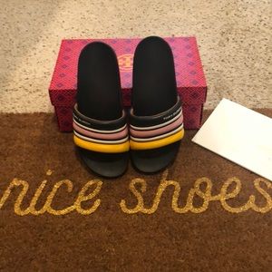 Tory Burch Stripe Pool Slide Sandals